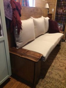 custom pull out bed seen as sofa