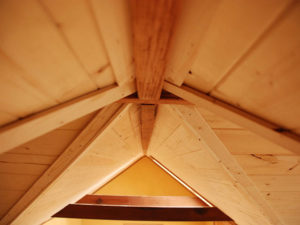 Tiny Smart House, Albany, Oregon, Washington Craftsman, Ceiling detail, woodwork, interior